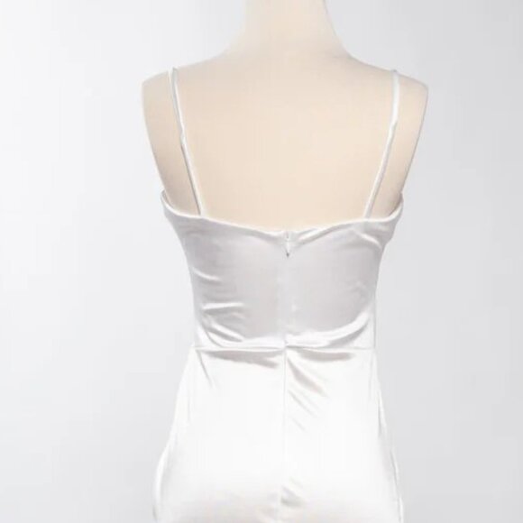 NEW LONG FORMAL SLEEVELESS SHEATH SOLID PROM DRESS W/ GATHERED WAISTLINE TC D601 - Picture 7 of 8